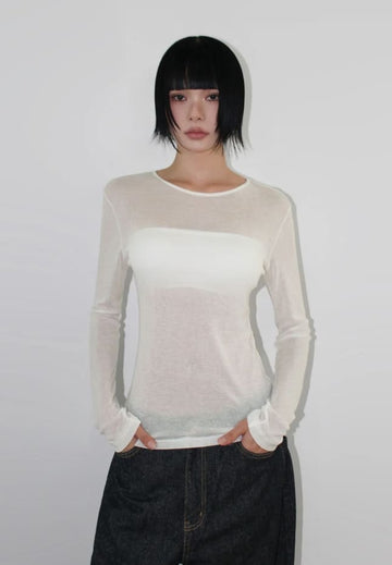 (WOOL) SKIN TENCEL LONGSLEEVE